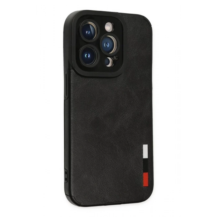 Apple iPhone 14 Pro Kılıf Loop Deri Silikon - Siyah