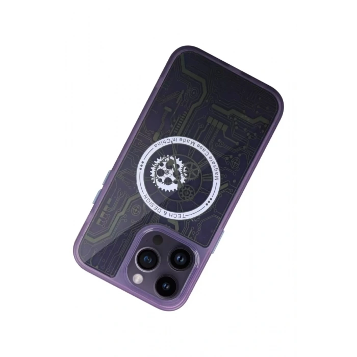 Apple iPhone 14 Pro Kılıf Magic Magneticsafe Silikon - Derin Mor