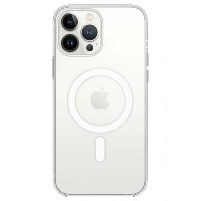 Apple iPhone 14 Pro Kılıf Magneticsafe Şeffaf Silikon - Şeffaf