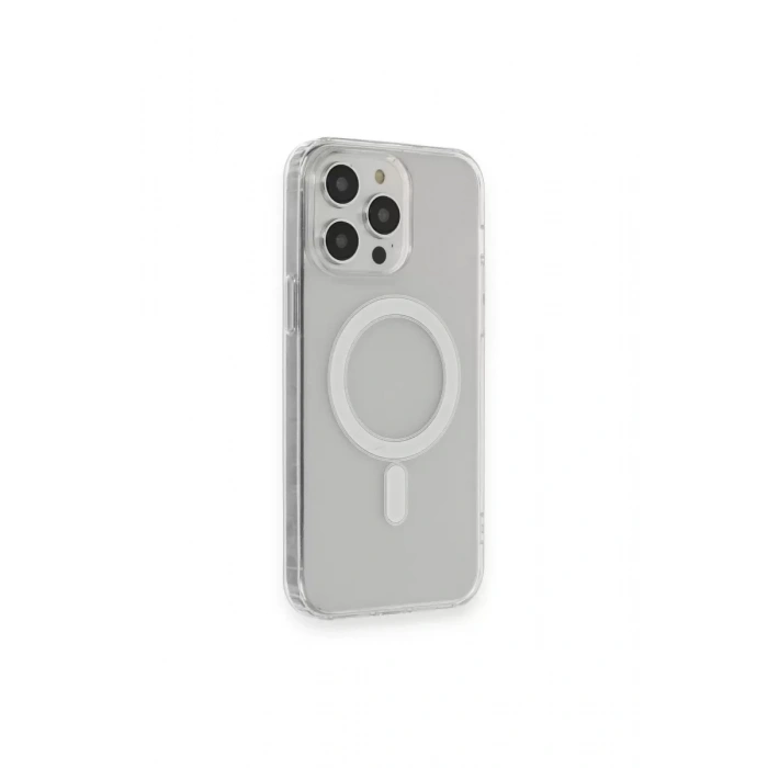 Apple iPhone 14 Pro Kılıf Matte Şeffaf Magneticsafe - Şeffaf