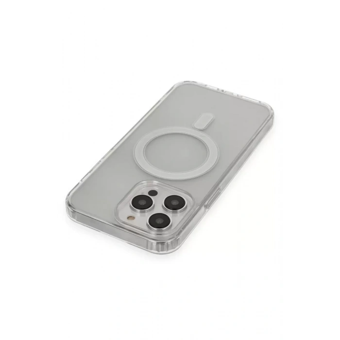 Apple iPhone 14 Pro Kılıf Matte Şeffaf Magneticsafe - Şeffaf
