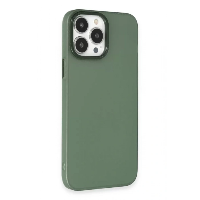 Apple iPhone 14 Pro Kılıf Modos Metal Kapak - Koyu Yeşil