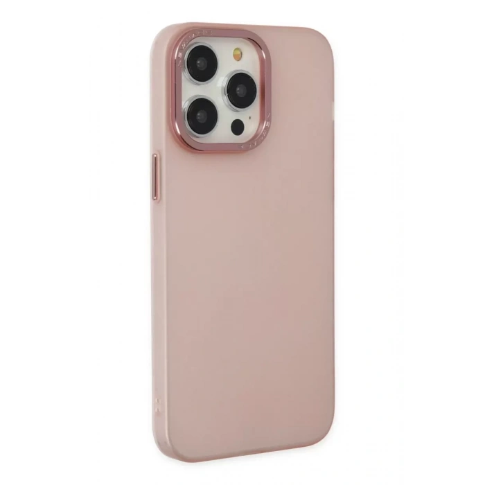 Apple iPhone 14 Pro Kılıf Modos Metal Kapak - Pembe