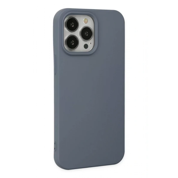 Apple iPhone 14 Pro Kılıf Nano içi Kadife Silikon - Gri
