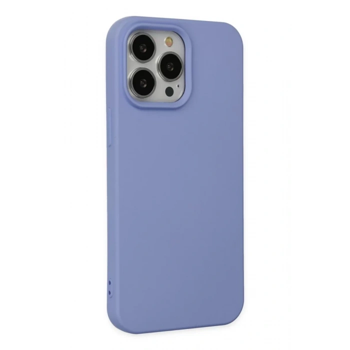 Apple iPhone 14 Pro Kılıf Nano içi Kadife Silikon - Lila