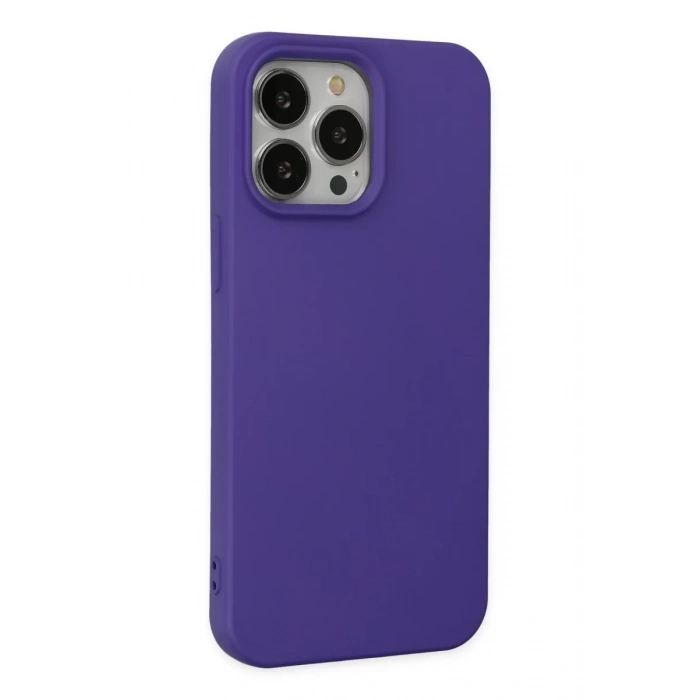 Apple iPhone 14 Pro Kılıf Nano içi Kadife Silikon - Mor