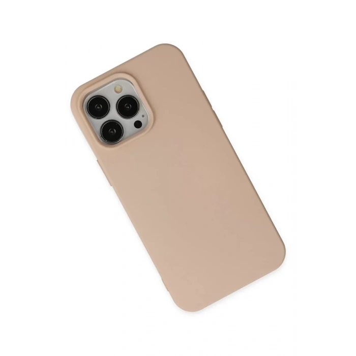 Apple iPhone 14 Pro Kılıf Nano içi Kadife Silikon - Pudra