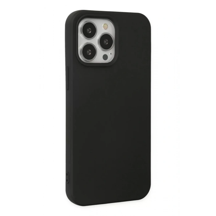 Apple iPhone 14 Pro Kılıf Nano içi Kadife Silikon - Siyah