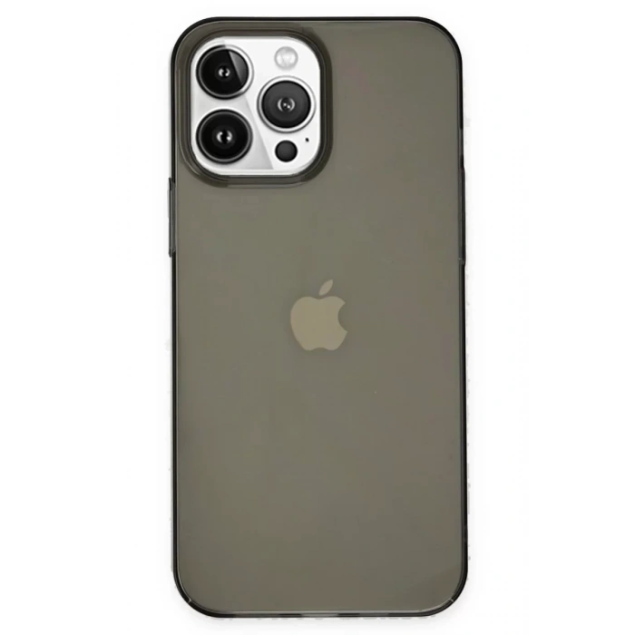 Apple iPhone 14 Pro Kılıf Pc Sert Şeffaf Kapak - Siyah