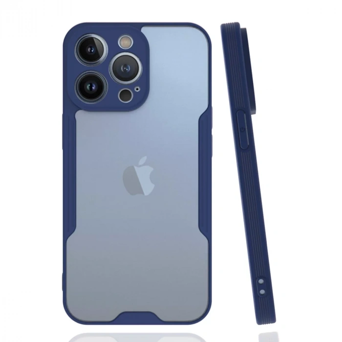 Apple iPhone 14 Pro Kılıf Platin Silikon - Lacivert