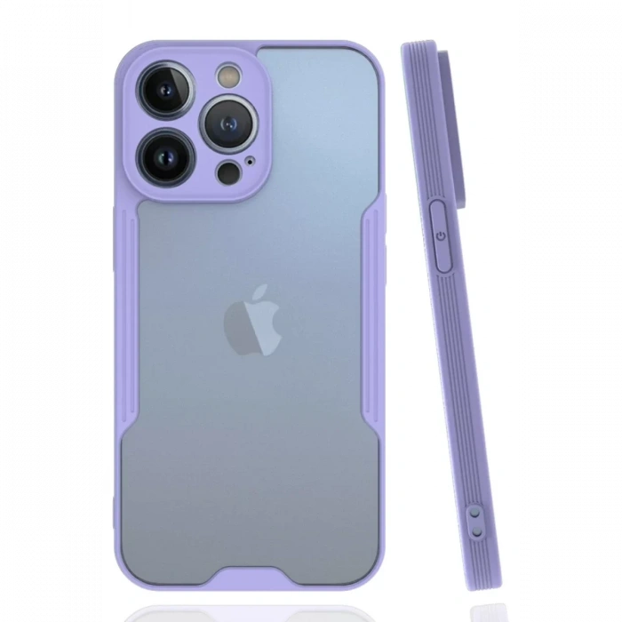 Apple iPhone 14 Pro Kılıf Platin Silikon - Lila