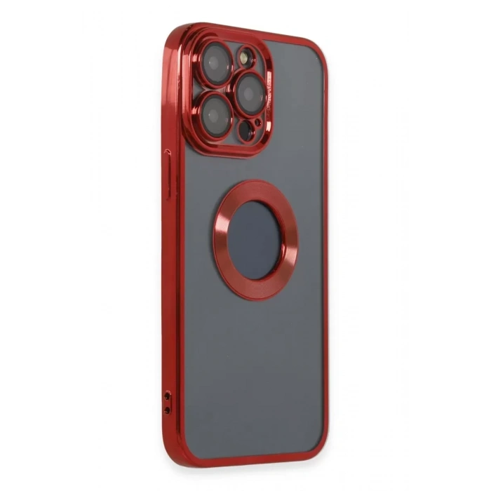 Apple iPhone 14 Pro Kılıf Slot Silikon - Kırmızı