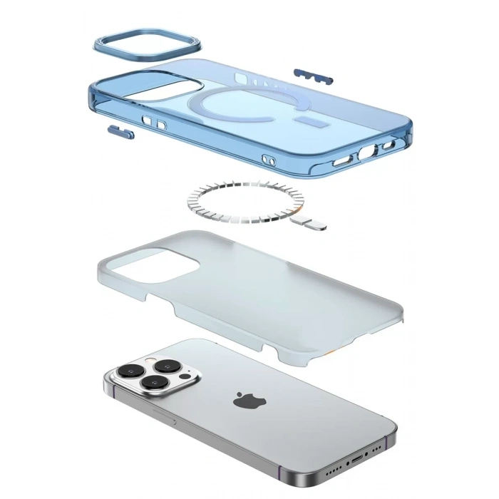 Apple iPhone 14 Pro Kılıf Troy Magsafe Kapak - Mor