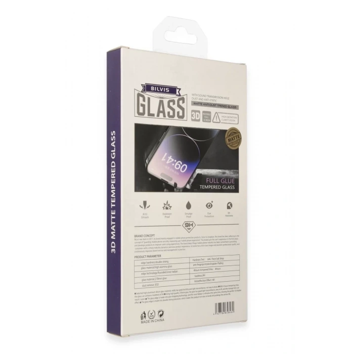 Apple iPhone 14 Pro Max Bilvis 3D Mat Cam Ekran Koruyucu