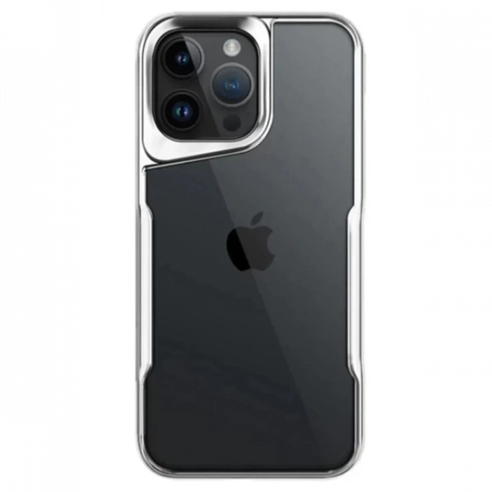 Apple iPhone 14 Pro Max Kılıf Boyi Silikon Kapak - Gümüş