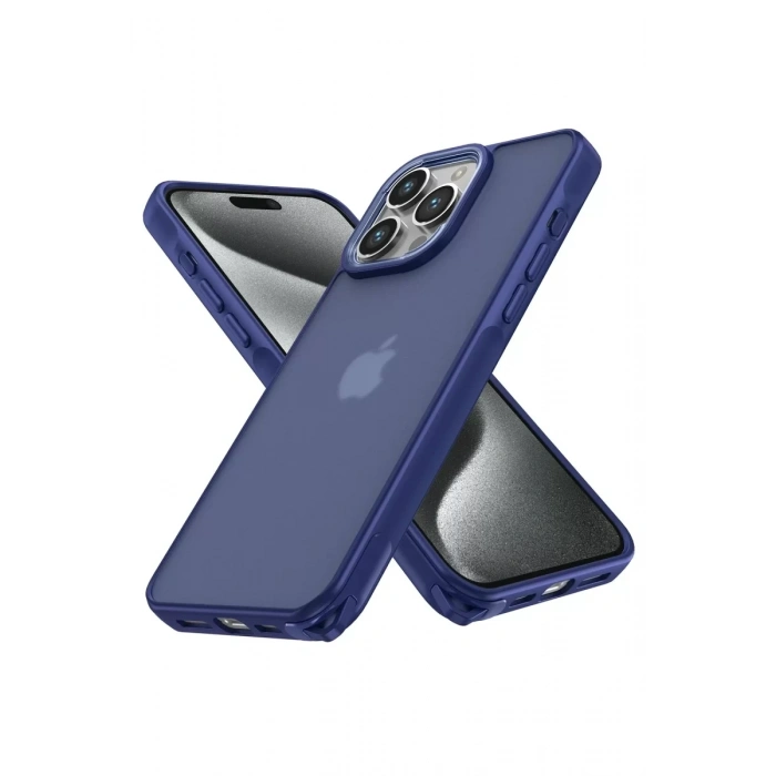 Apple iPhone 14 Pro Max Kılıf Elegant Kapak - Lacivert