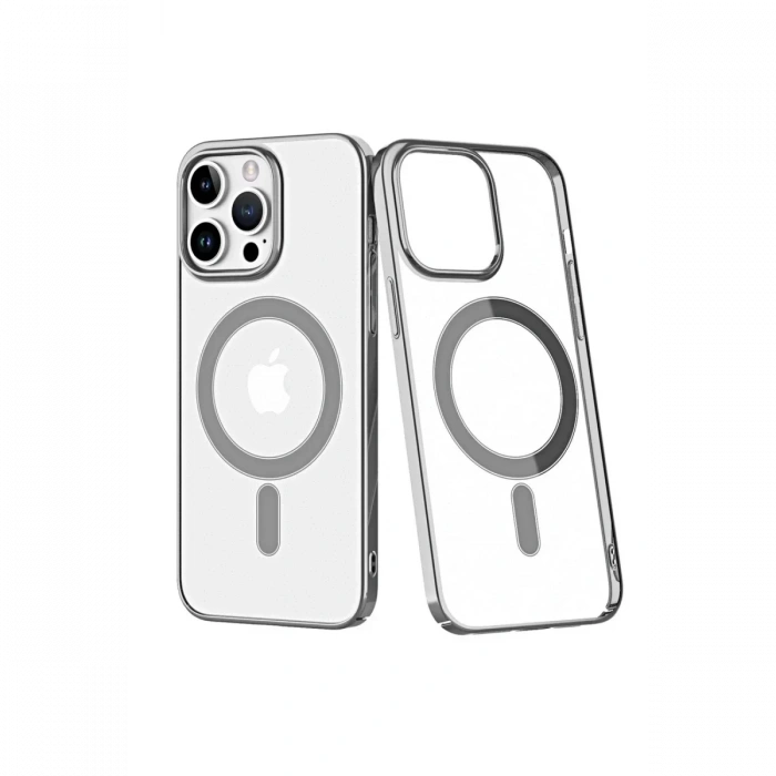 Apple iPhone 14 Pro Max Kılıf Element Magneticsafe Sert Kapak - Gümüş
