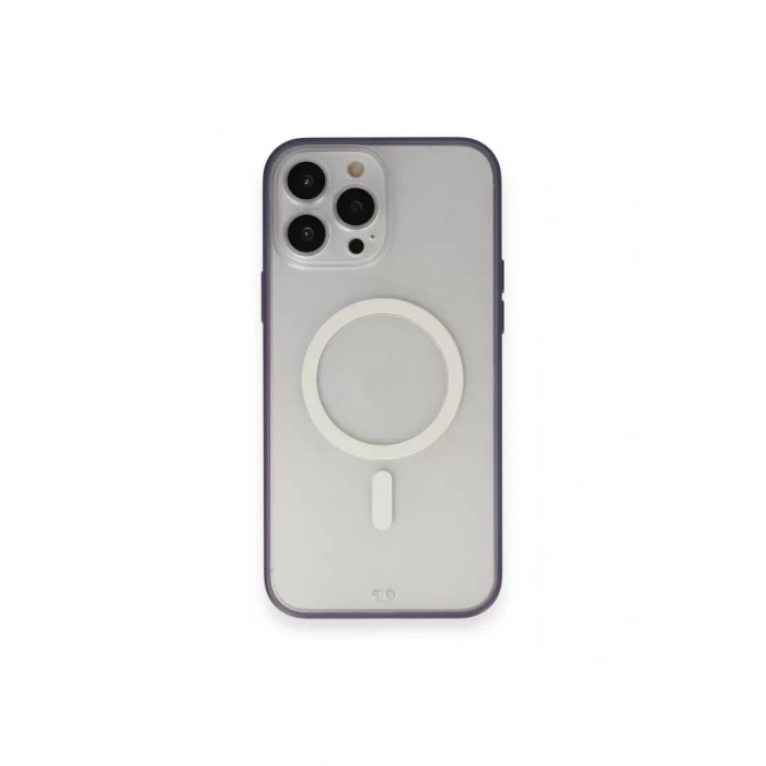 Apple iPhone 14 Pro Max Kılıf Grand Magneticsafe Kapak - Mor