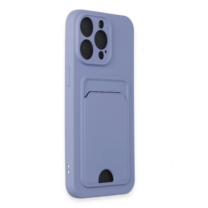 Apple iPhone 14 Pro Max Kılıf Kelvin Kartvizitli Silikon - Lila