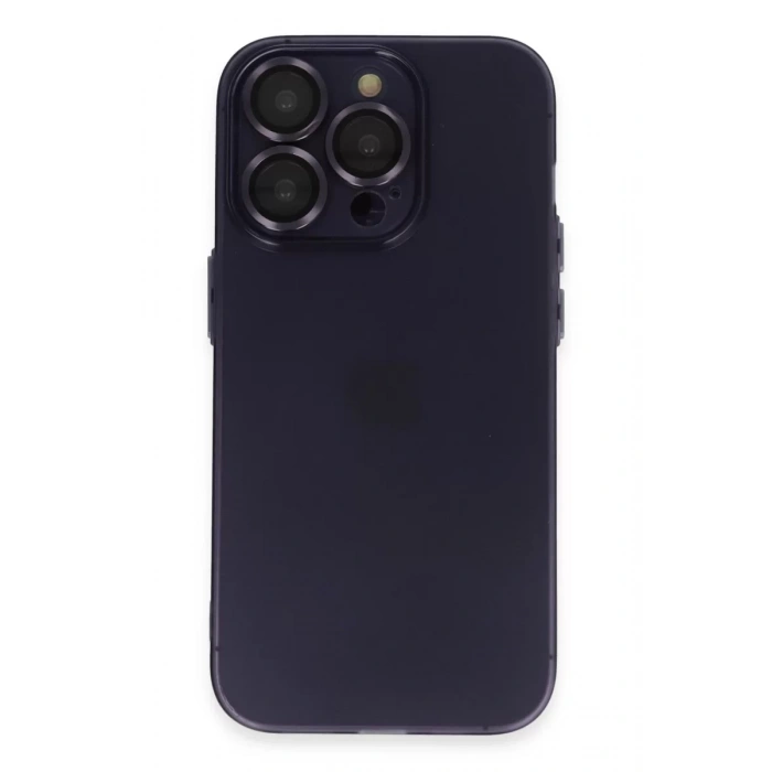 Apple iPhone 14 Pro Max Kılıf Luko Lens Silikon - Derin Mor