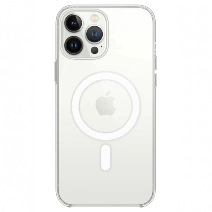Apple iPhone 14 Pro Max Kılıf Magneticsafe Şeffaf Silikon - Şeffaf