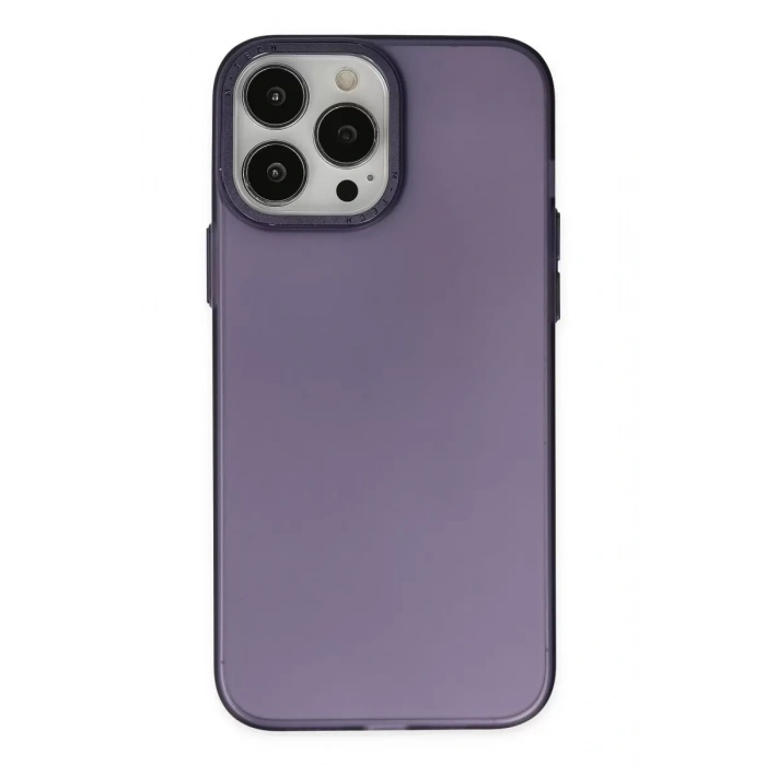 Apple iPhone 14 Pro Max Kılıf Modos Metal Kapak - Mor