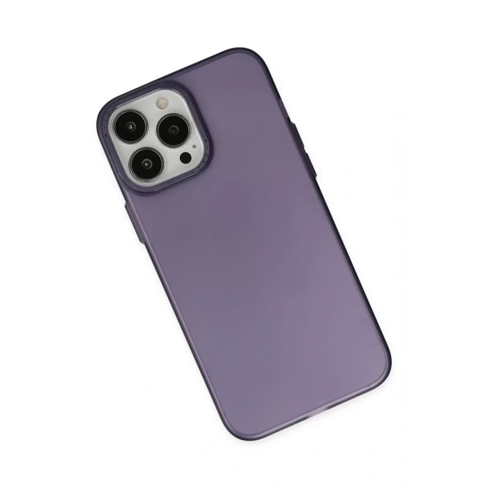 Apple iPhone 14 Pro Max Kılıf Modos Metal Kapak - Mor