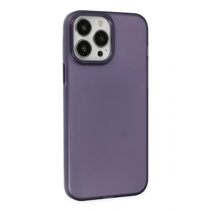 Apple iPhone 14 Pro Max Kılıf Modos Metal Kapak - Mor