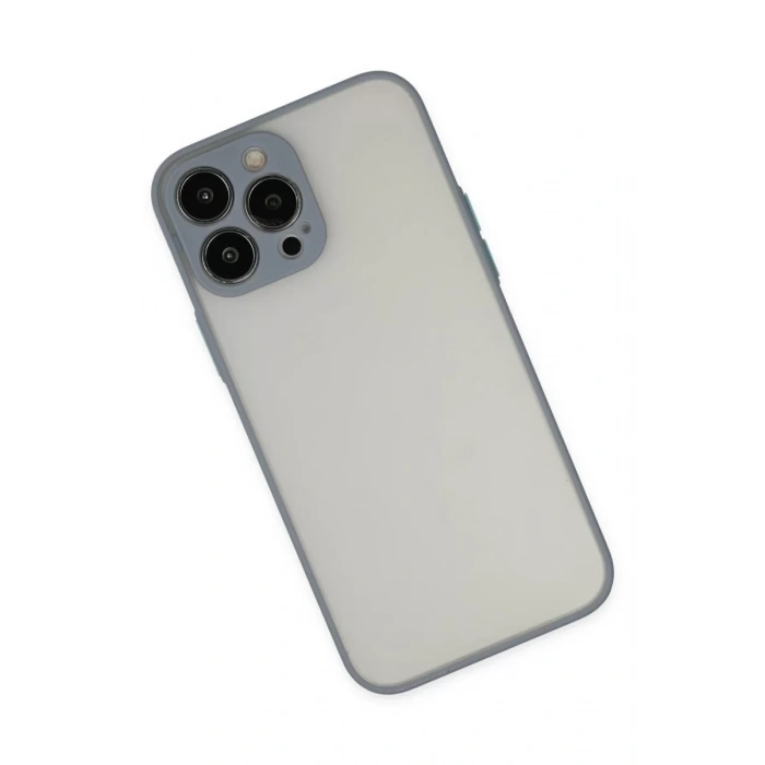 Apple iPhone 14 Pro Max Kılıf Montreal Silikon Kapak - Gri