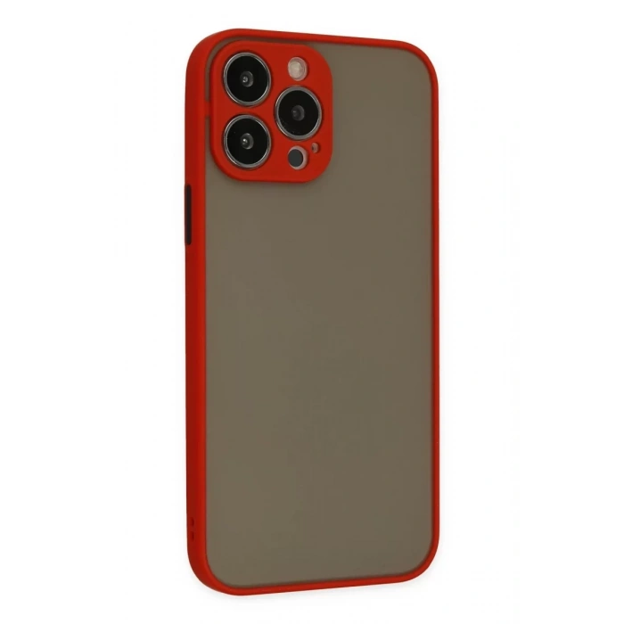 Apple iPhone 14 Pro Max Kılıf Montreal Silikon Kapak - Kırmızı