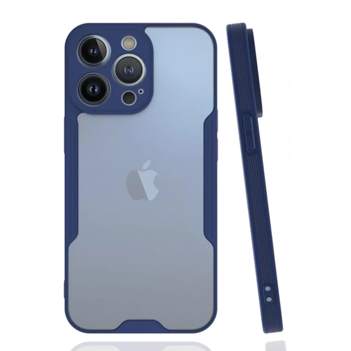 Apple iPhone 14 Pro Max Kılıf Platin Silikon - Lacivert