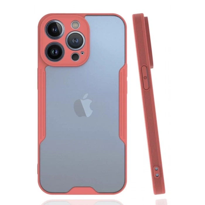 Apple iPhone 14 Pro Max Kılıf Platin Silikon - Pembe