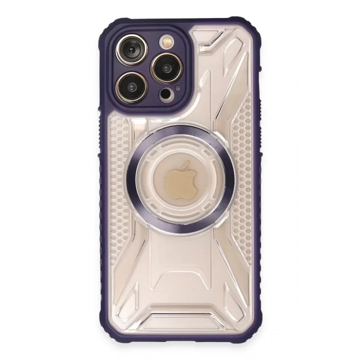 Apple iPhone 14 Pro Max Kılıf Prag Magneticsafe Kapak - Derin Mor