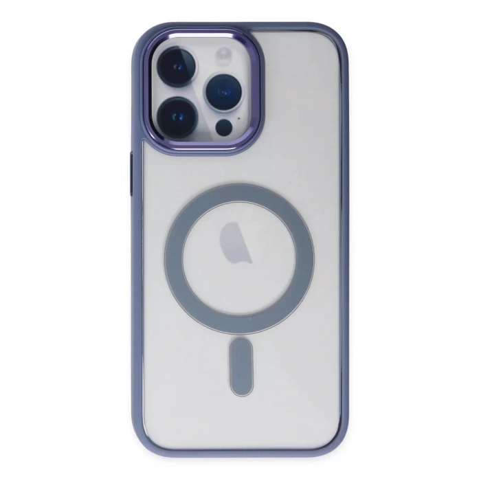 Apple iPhone 14 Pro Max Kılıf Room Magneticsafe Silikon - Sierra Blue
