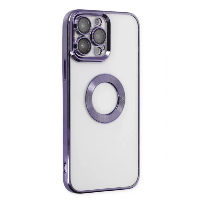 Apple iPhone 14 Pro Max Kılıf Slot Silikon - Mor