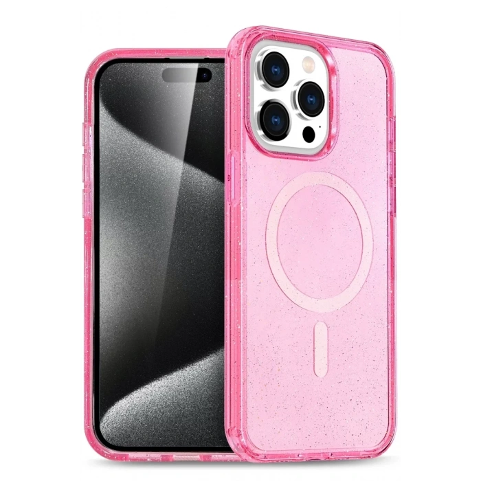 Apple iPhone 14 Pro Max Kılıf Star Magsafe Kapak - Pembe