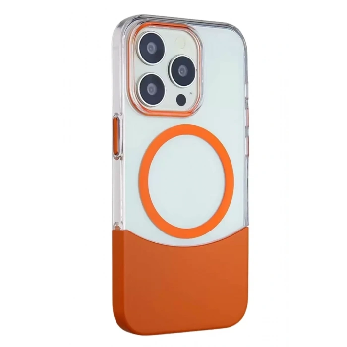 Apple iPhone 14 Pro Max PC Suit Magsafe Kapak - Turuncu
