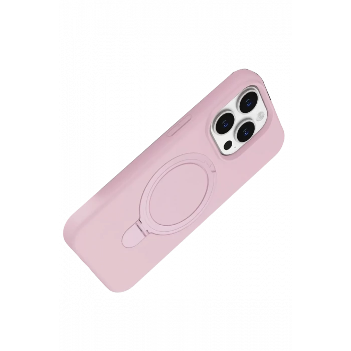 Apple iPhone 14 Pro Max Regal Magsafe Standlı Kapak - Açık Pembe