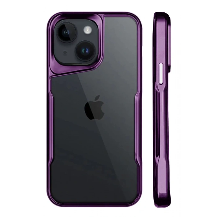 Apple iPhone 15 Kılıf Boyi Silikon Kapak - Derin Mor