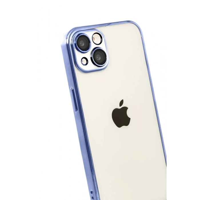 Apple iPhone 15 Lensli Silikon - Açık Mavi