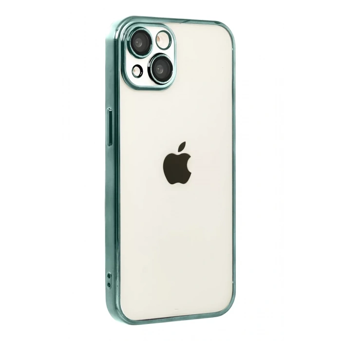 Apple iPhone 15 Lensli Silikon - Yeşil