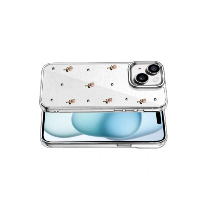 Apple iPhone 15 Plus Fiyonk Desenli Kapak - Desen 6