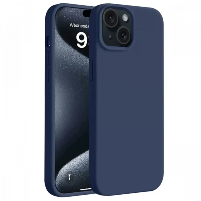 Apple iPhone 15 Plus Kılıf First Silikon - Lacivert