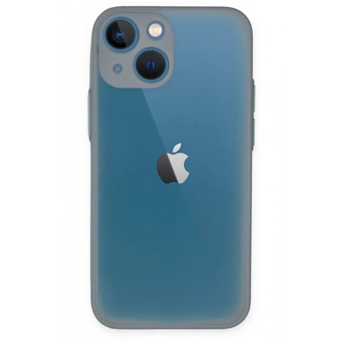 Apple iPhone 15 Plus Kılıf Montreal Silikon Kapak - Gri