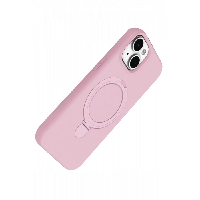 Apple iPhone 15 Plus Regal Magsafe Standlı Kapak - Açık Pembe