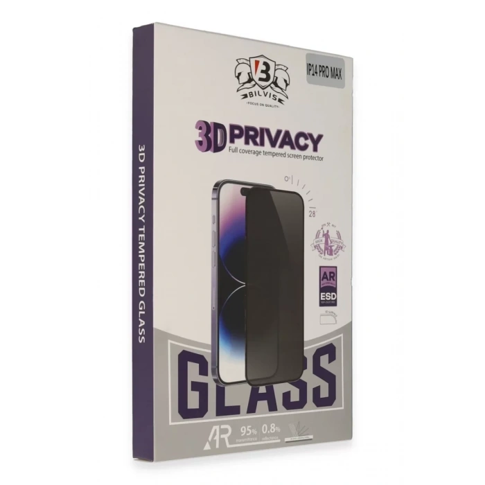 Apple iPhone 15 Pro Bilvis 3D Hayalet Cam Ekran Koruyucu