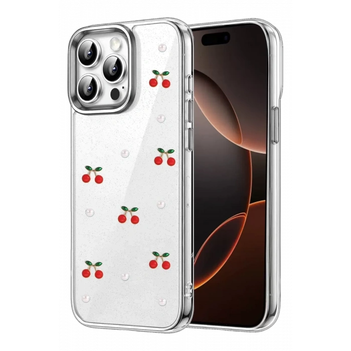 Apple iPhone 15 Pro Fiyonk Desenli Kapak - Desen 9
