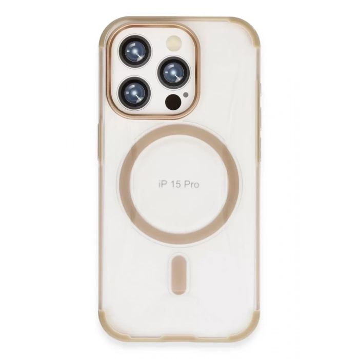 Apple iPhone 15 Pro Hilton Magsafe Kapak - Gold