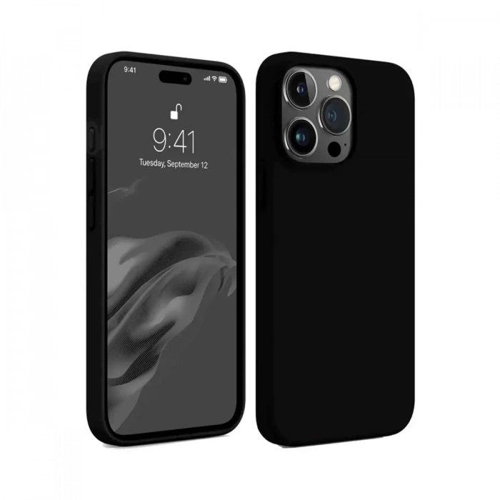 Apple iPhone 15 Pro Kılıf First Silikon - Siyah