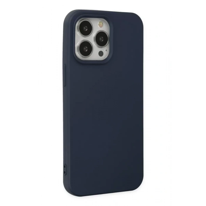 Apple iPhone 15 Pro Kılıf Nano içi Kadife Silikon - Lacivert